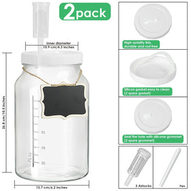 Qianfenie complete fermentation safety package with lids, airlocks, gaskets, and chalkboards.