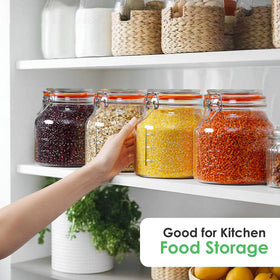Qianfenie food-grade thick glass jar ideal for pantry storage.