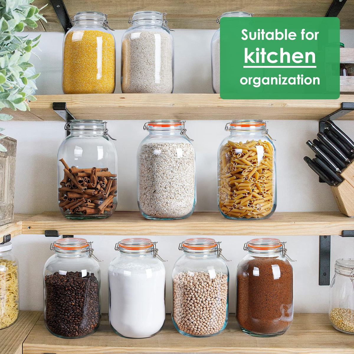 Qianfenie food storage organizer ideal for pantry, kitchen, and fermentation projects.