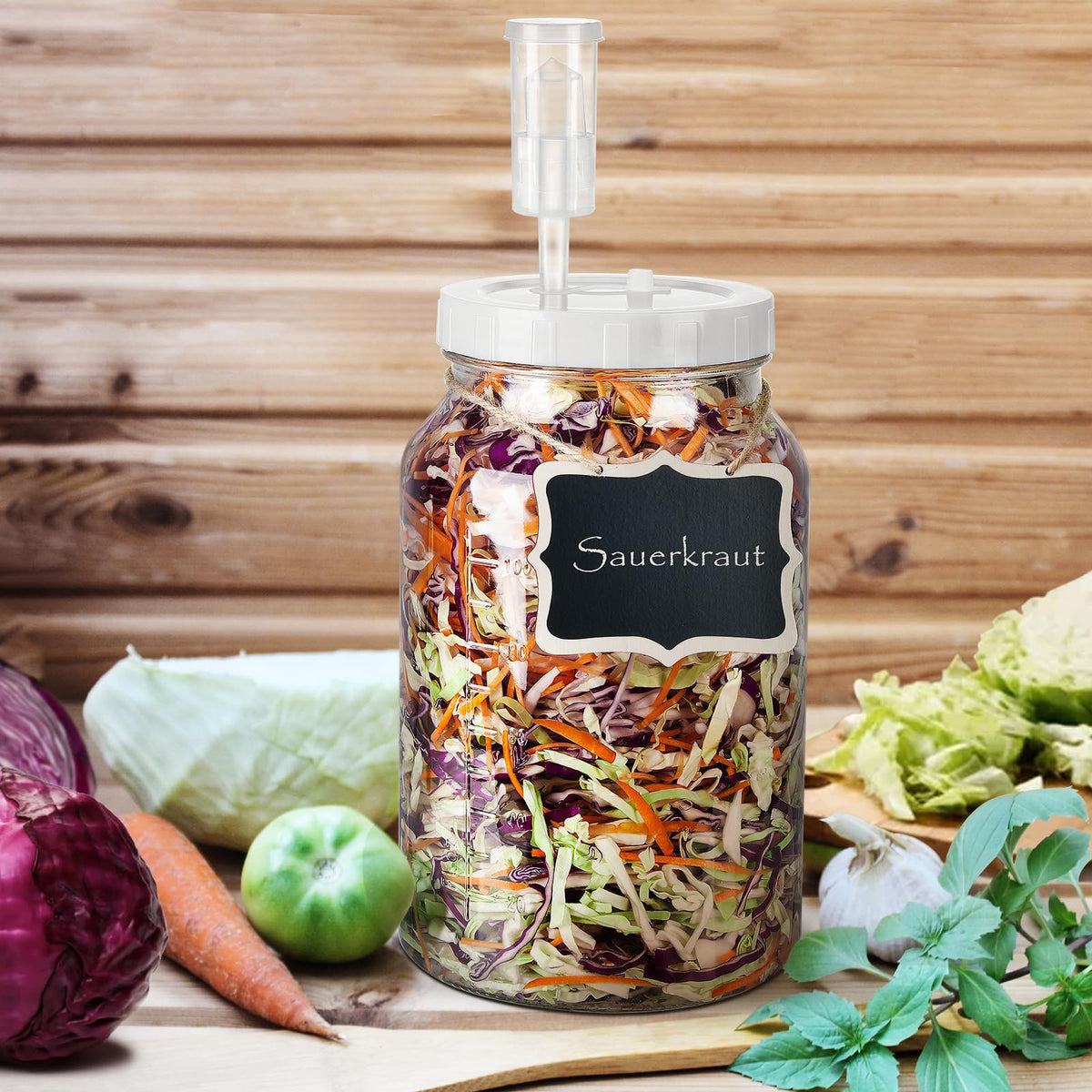 Qianfenie wide-mouth glass jar with lid for easy loading and cleaning.