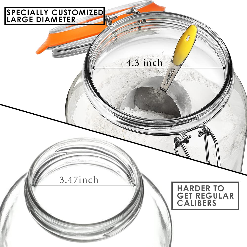 Qianfenie wide-mouth glass jar for easy pouring and cleaning.