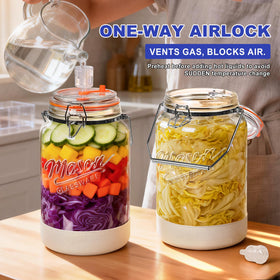 Qianfenie wide-mouth glass jar easy filling and cleaning