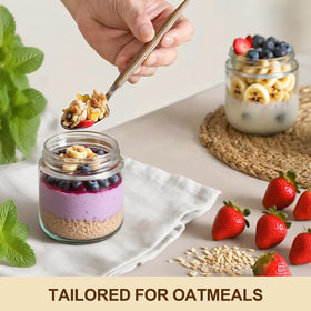 Qiaomifeng overnight oats jar keeps breakfast prep neat and handy.