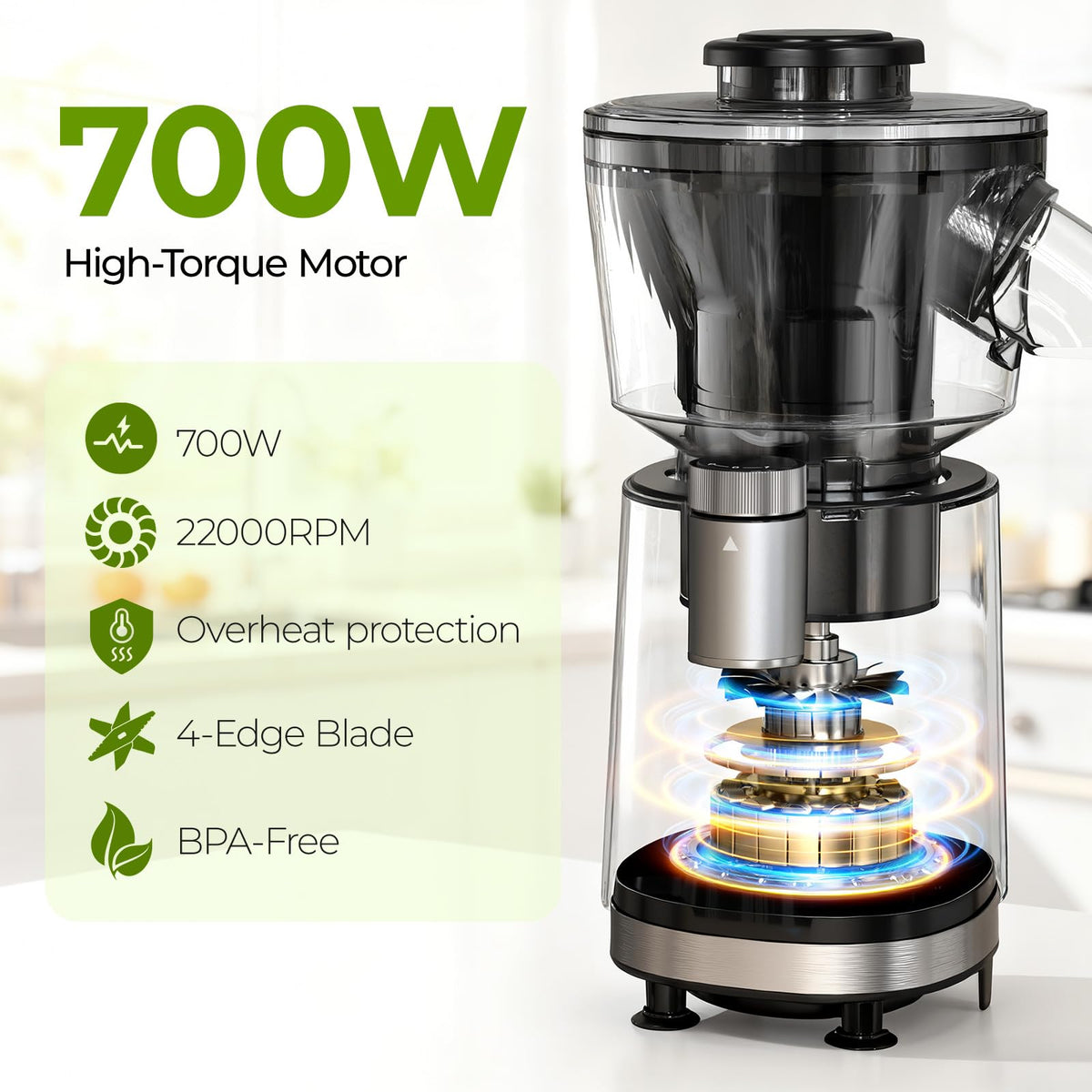 QIBOX Snow Cone Machine with easy, tool-free assembly