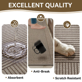 QiCaiJia washable kitchen mat simplifies cleaning after spills