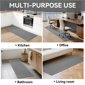 QiCaiJia kitchen mat modern design blends with any room.