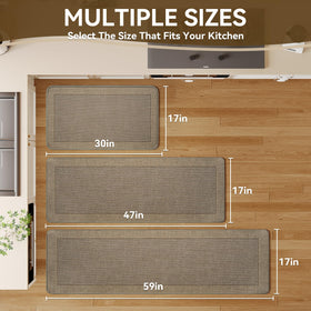QiCaiJia kitchen mat 17x30 demonstrates absorbent surface for quick spill control.