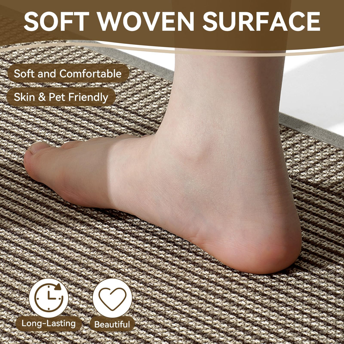 QiCaiJia rug resists scratches and cushions items dropped nearby.