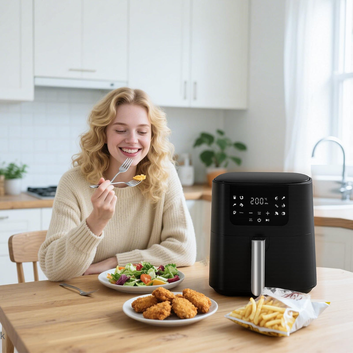 QIDO Air Fryer compact design saves countertop space without sacrificing function.