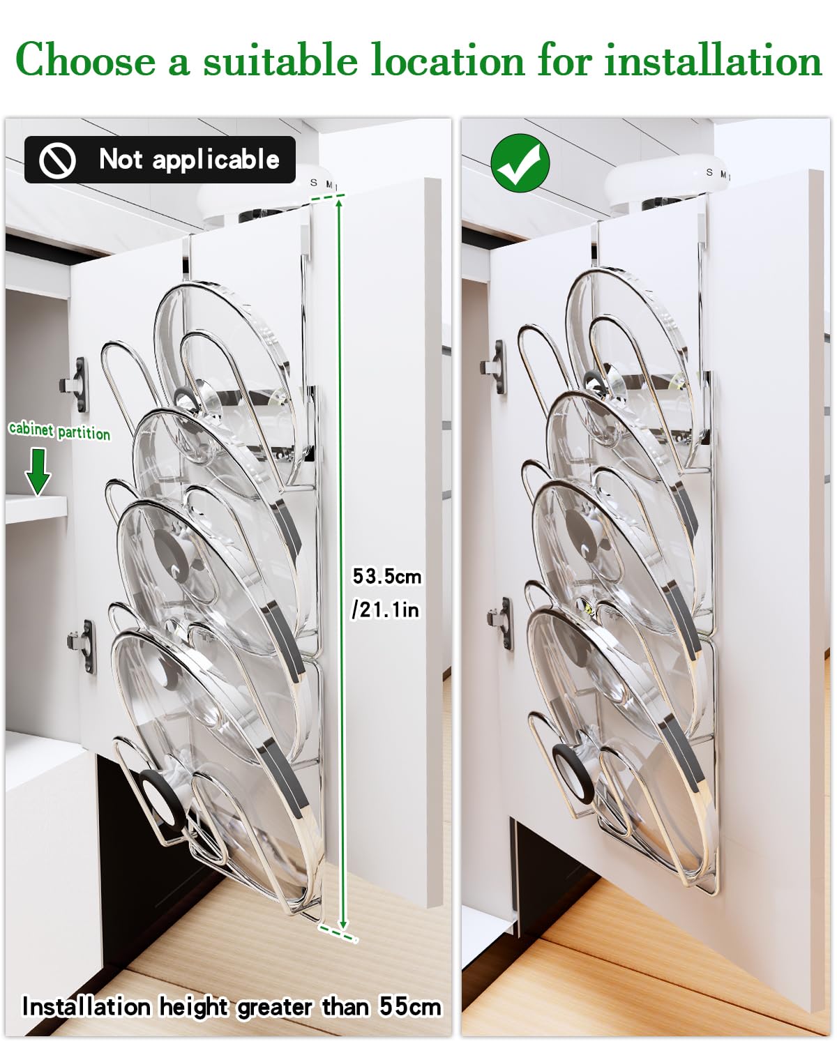 QIHS stainless steel construction ensures durable kitchen organization.