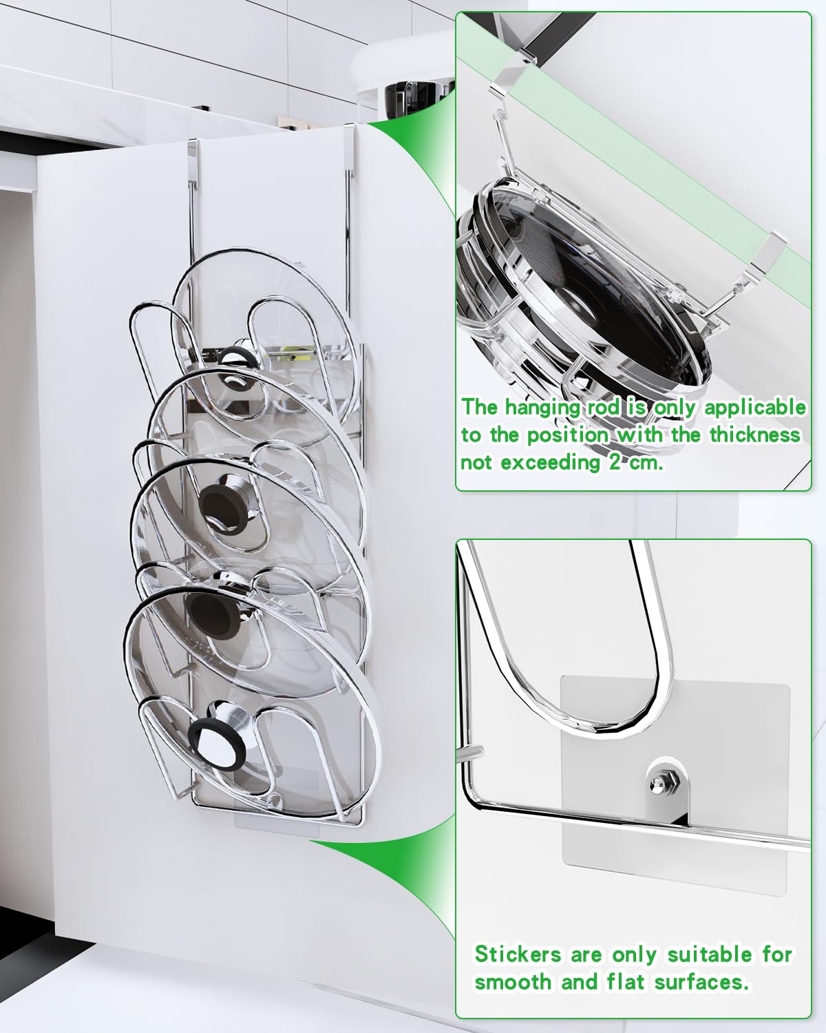 QIHS universal-fit holders accommodate various lid sizes for versatility.