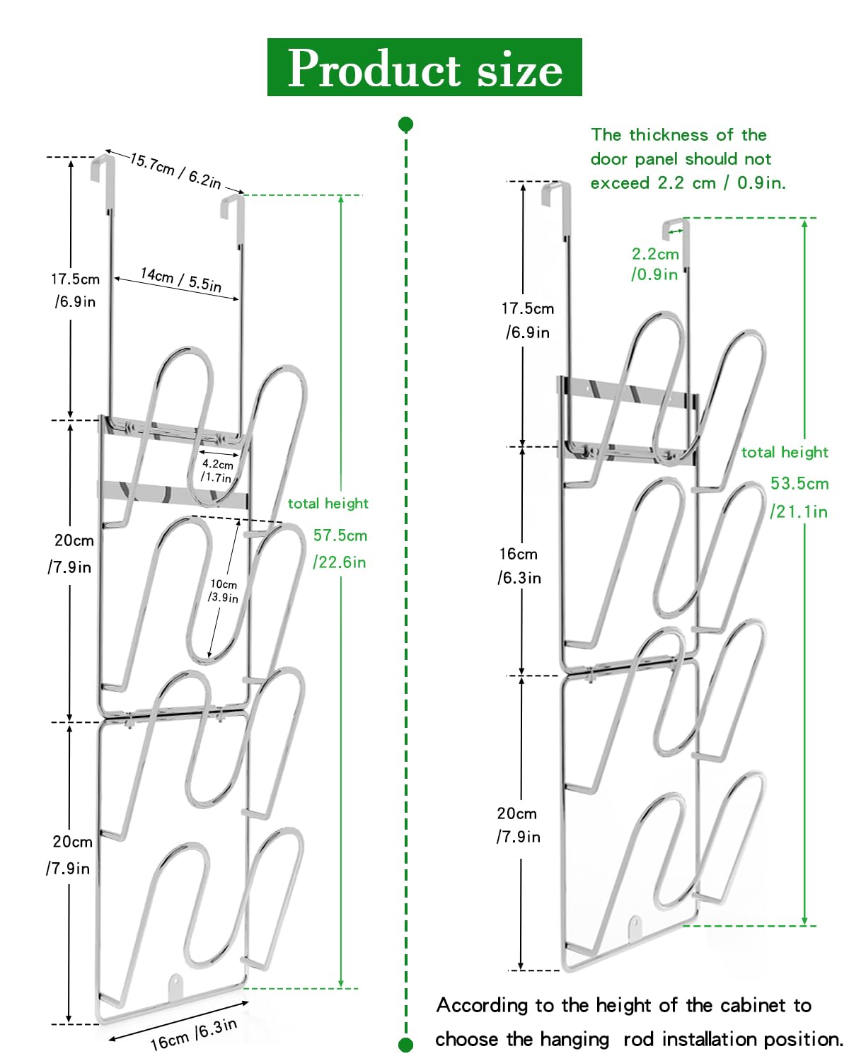 QIHS four-tier vertical rack keeps lids organized and accessible.