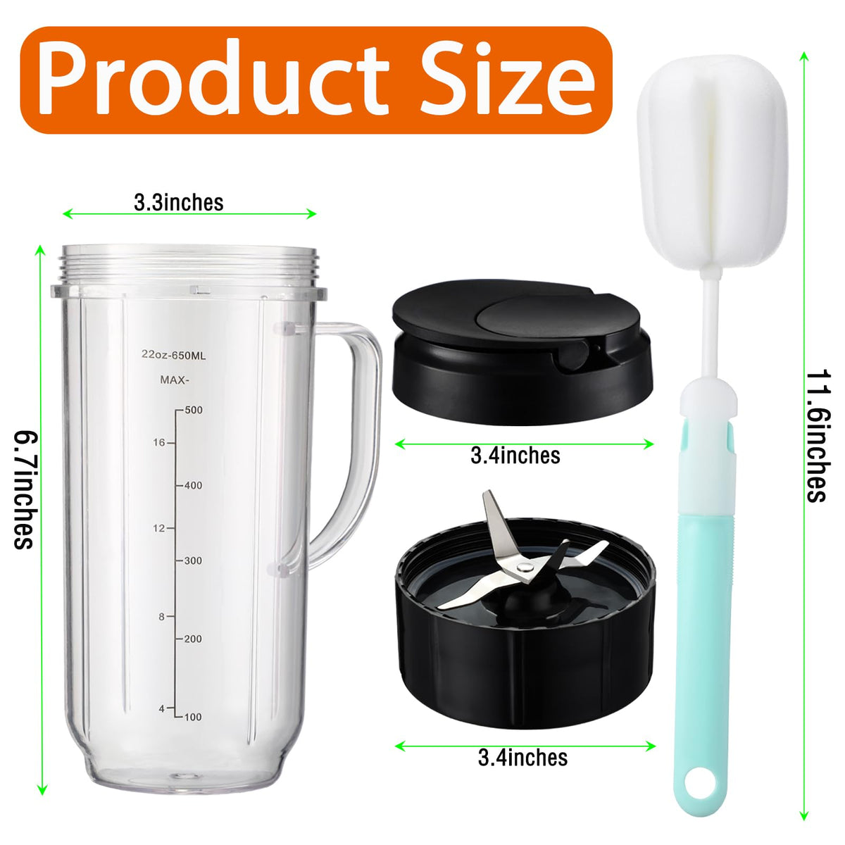 Qilantek dishwasher-safe cups simplify cleanup after blending.