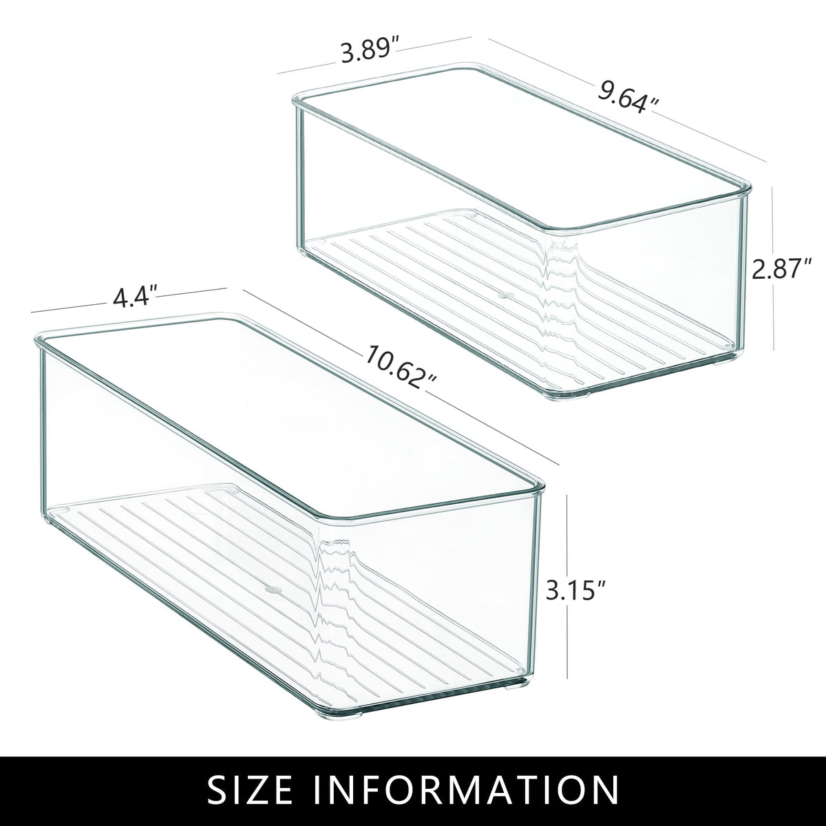 Qilinba large-bin side view—slim profile ideal for deep drawers.