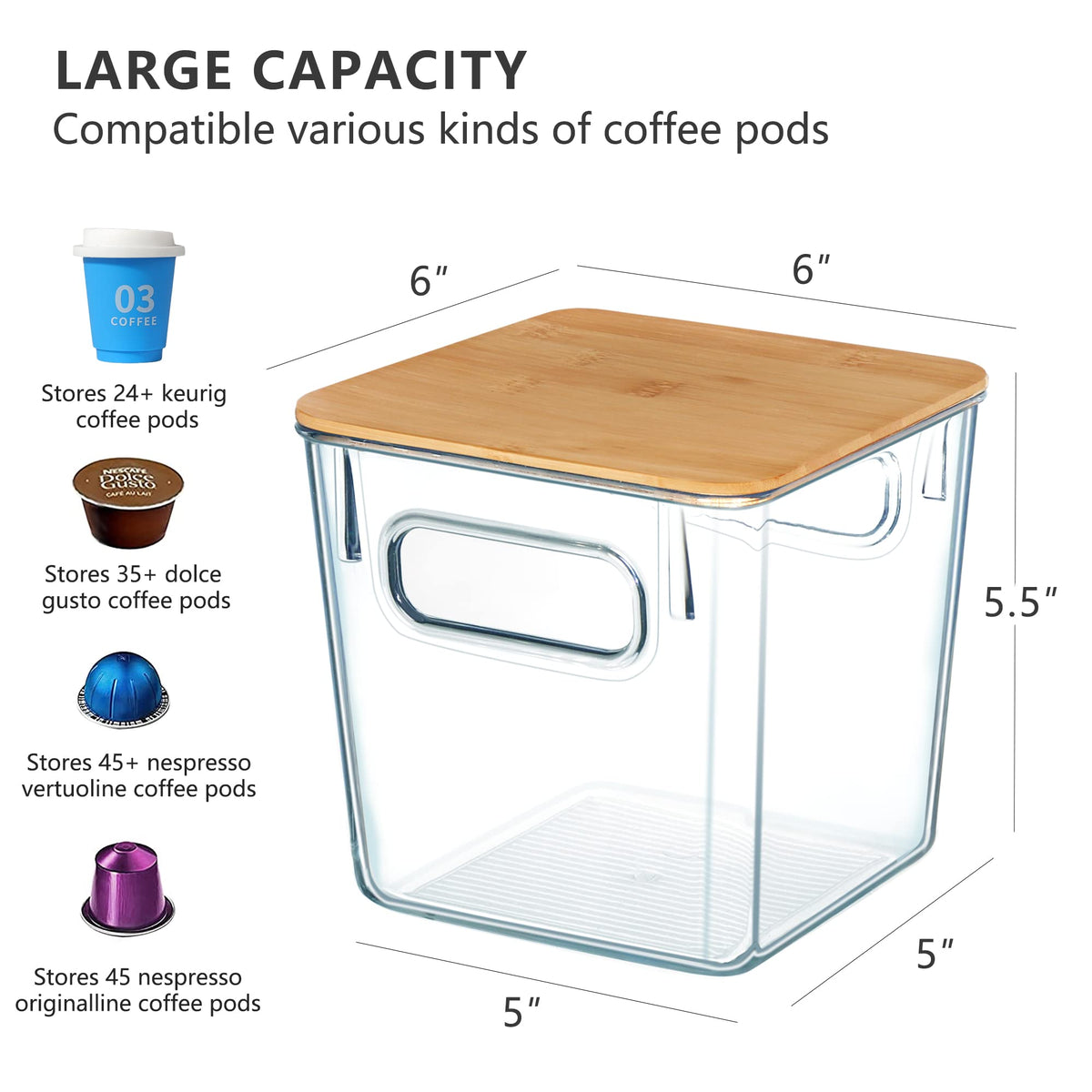 Qilinba K-Cup organizer in a 3-pack design for a tidy coffee bar.