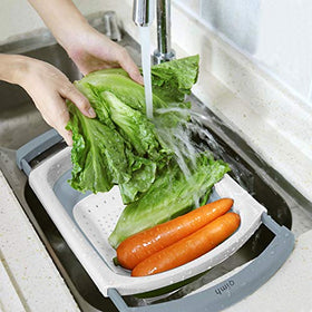 QiMH BPA-free colander emphasizes safe materials and odor-free daily use.