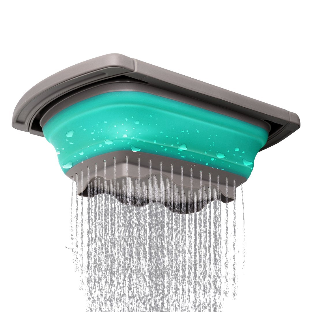 QiMH colander six-quart capacity handles large batches of pasta and vegetables.