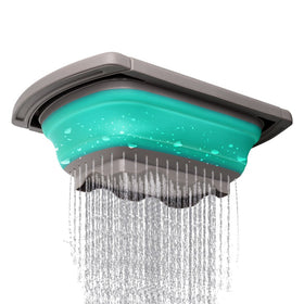 QiMH colander six-quart capacity handles large batches of pasta and vegetables.