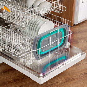 QiMH colander non-slip handles stay steady on the counter during draining.