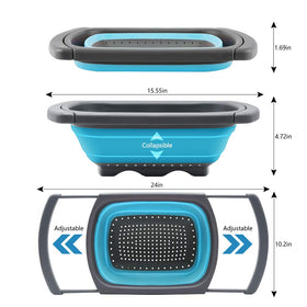 QiMH Colander over-counter freestanding use for flexible kitchen layouts.