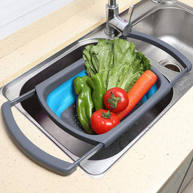 QiMH Colander space-saving folding design fits compact kitchen storage.