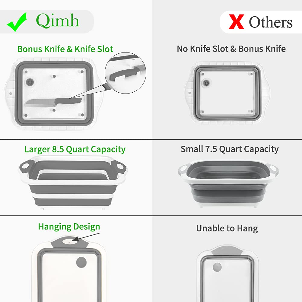 QiMH surface made from BPA-free material for a safe food prep area.