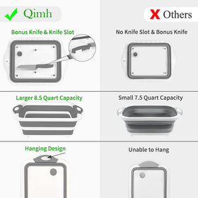 QiMH surface made from BPA-free material for a safe food prep area.