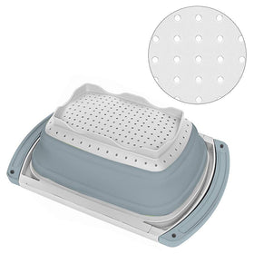 QiMH collapsible design supports easy storage after rinsing greens or fruits.