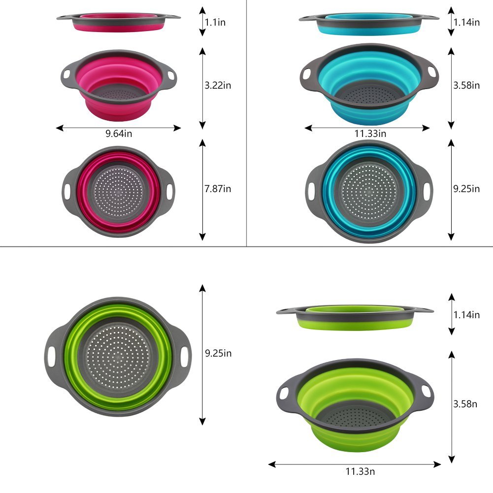 QiMH four-quart round colander ideal for draining pasta