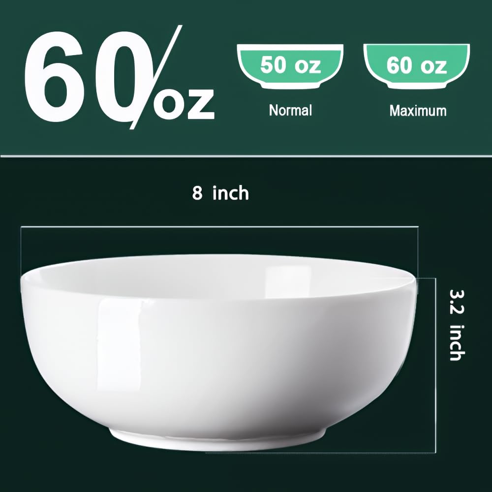 QINLANG large ramen bowls set of 3 for entertaining meals.