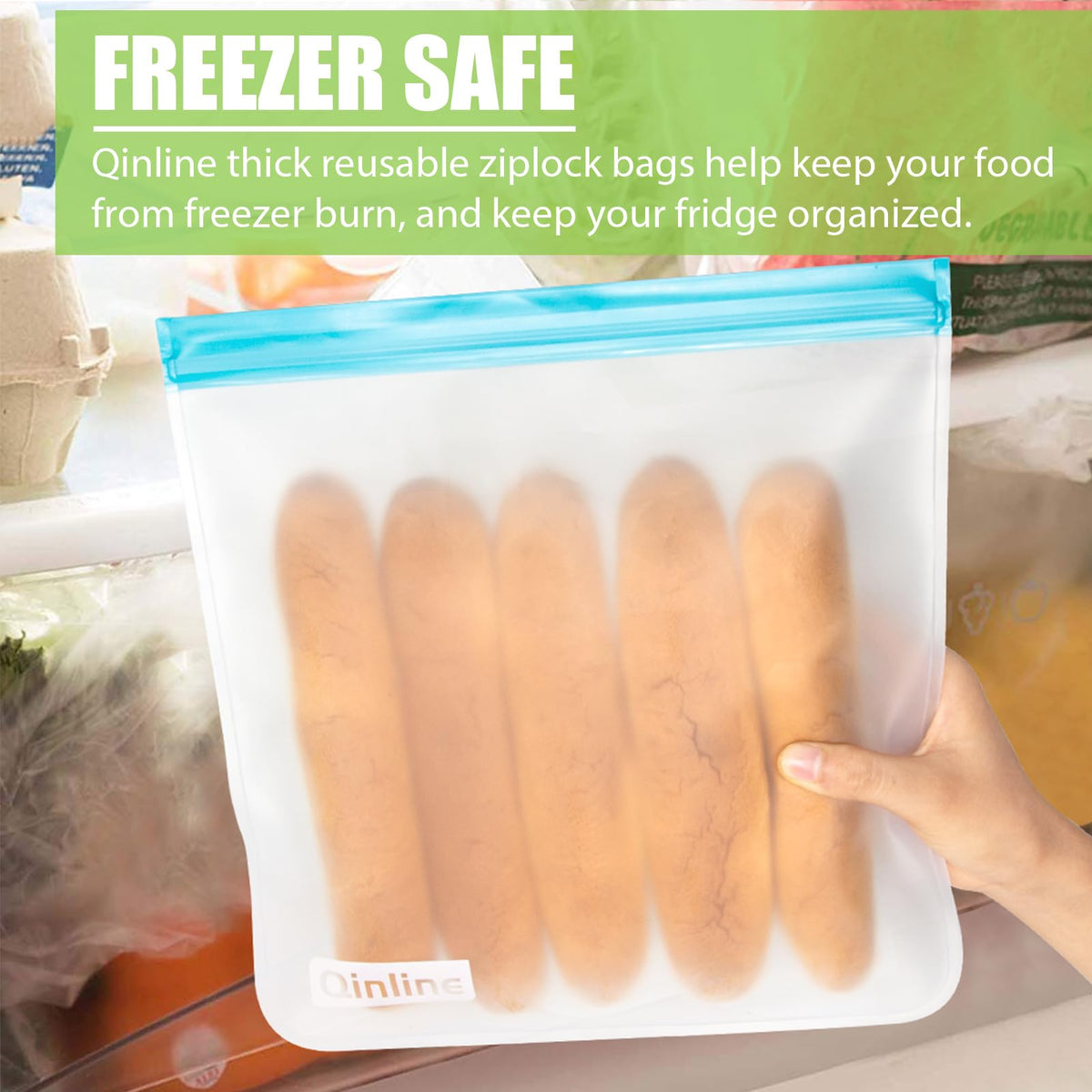 Qinline clear design offers quick content visibility for easy meal planning.