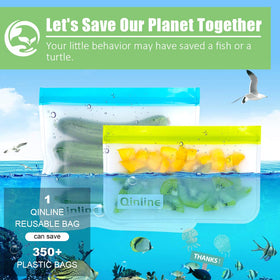 Qinline easy-clean PEVA bags air dry quickly.