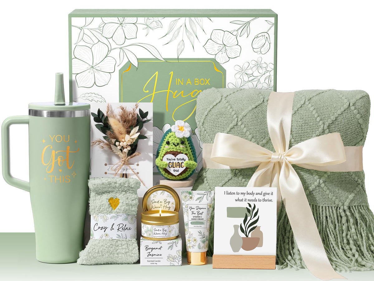 Qinline get well gift basket blanket providing comforting warmth during recovery