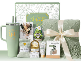 Qinline get well gift basket blanket providing comforting warmth during recovery