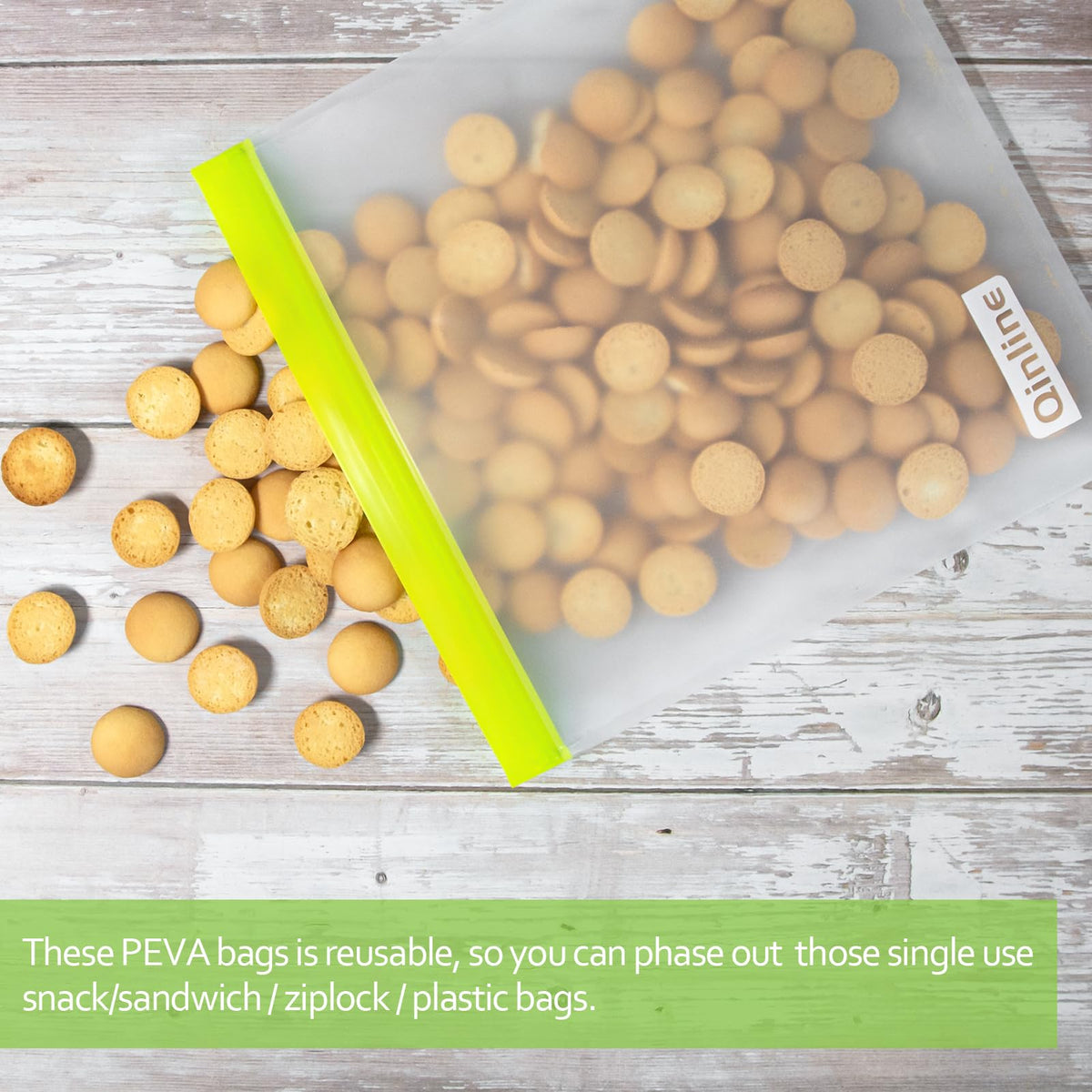 Qinline multiuse bags suited for snacks lunches and more