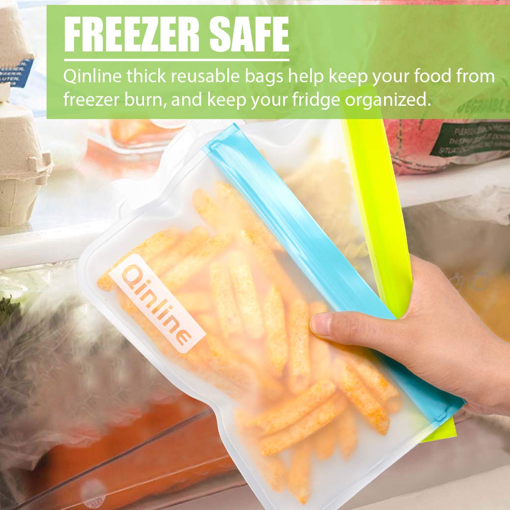 Qinline sandwich bags provide quick access and clear contents.