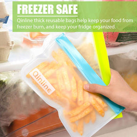 Qinline sandwich bags provide quick access and clear contents.