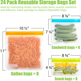 Qinline snack bags transparent design for quick content glance