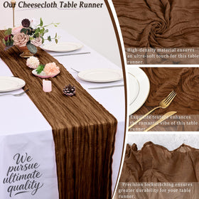 QINZOVAL brown cheesecloth shelf decor adding warmth to shelves