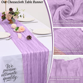 Close-up of QINZOVAL cheesecloth texture shows breathable rustic charm.
