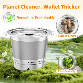 Qiorgar seal-free metal pod minimizes plastic exposure and simplifies cleaning.