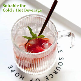 Qipecedm 12oz mug for hot or cold drinks, versatile for espresso and tea.