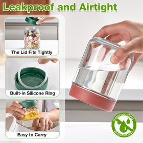 Qipecedm airtight lid with silicone seal keeps contents fresh.