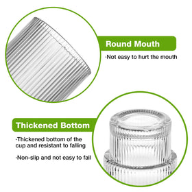 Qipecedm beverage glass set versatile for water, juice, cocktails, or beer.
