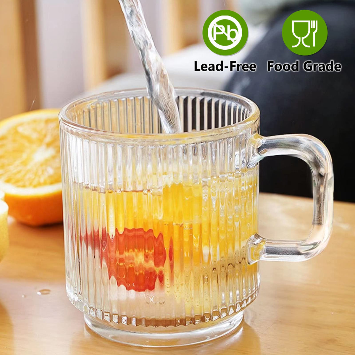 Qipecedm dishwasher-safe glass coffee mug set, easy cleanup after daily rituals.