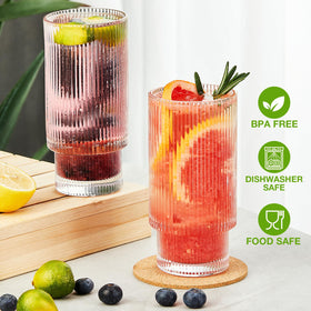 Qipecedm dishwasher-safe glassware for easy cleanup after gatherings.