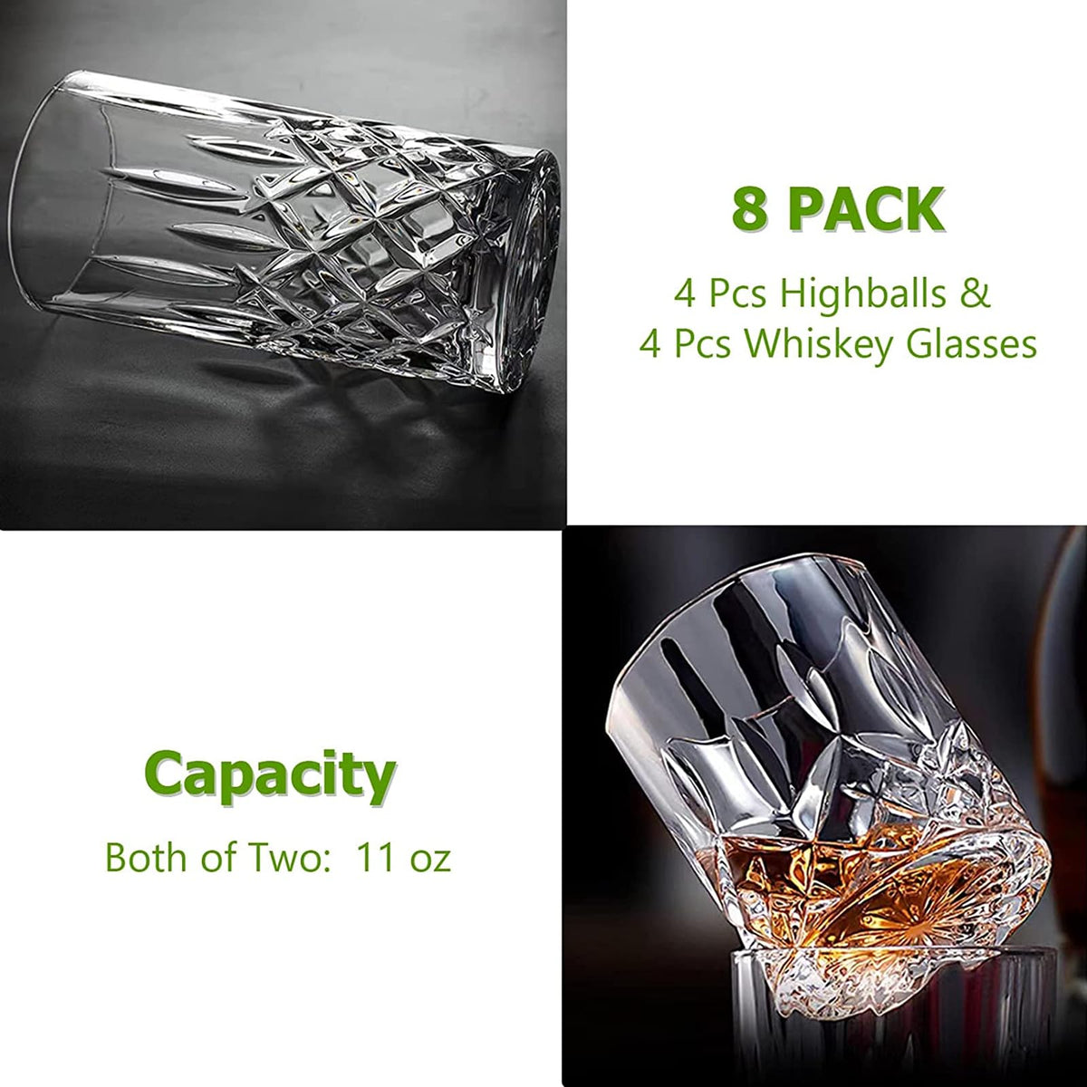 Qipecedm lead-free glassware offers durable performance for everyday beverages.