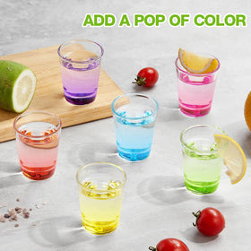 Qipecedm tequila shot glasses in a colorful set for gatherings.