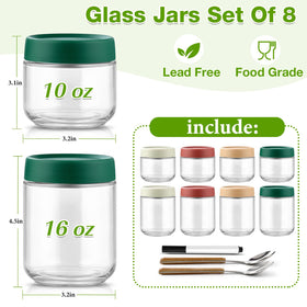 Qipecedm wide-mouth glass jar for easy filling and cleanup.