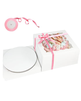 qiqee 18-piece 10-inch cake boards keep desserts stable during transport.